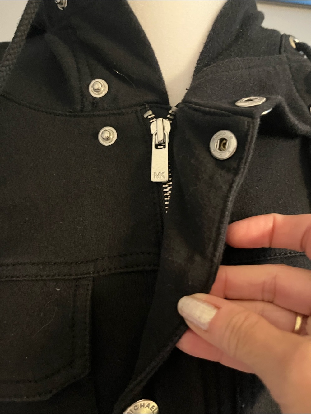 Michael Kors Black Hooded Utility Jacket - Picture 2 of 3